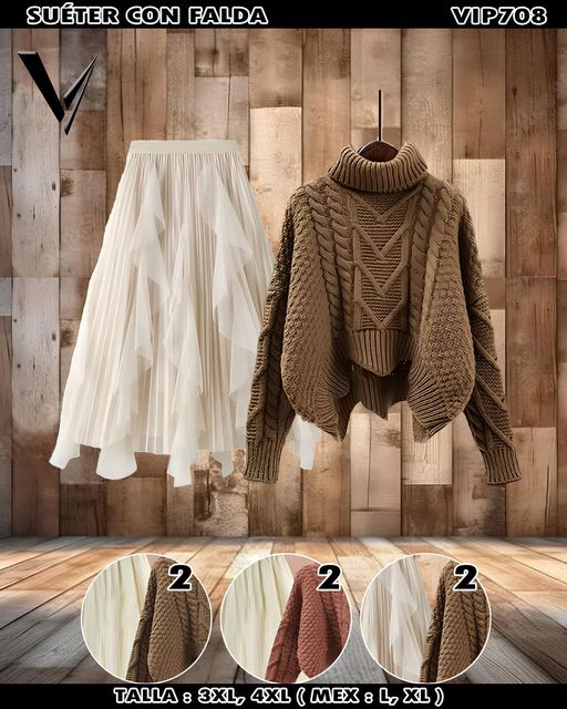 VIP708 - Suéter con Falda