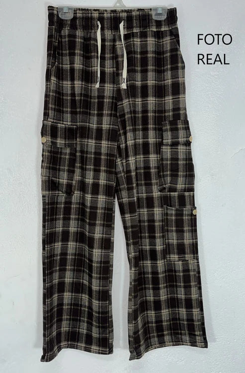 AMN24272 - Pants Cargo Cuadros