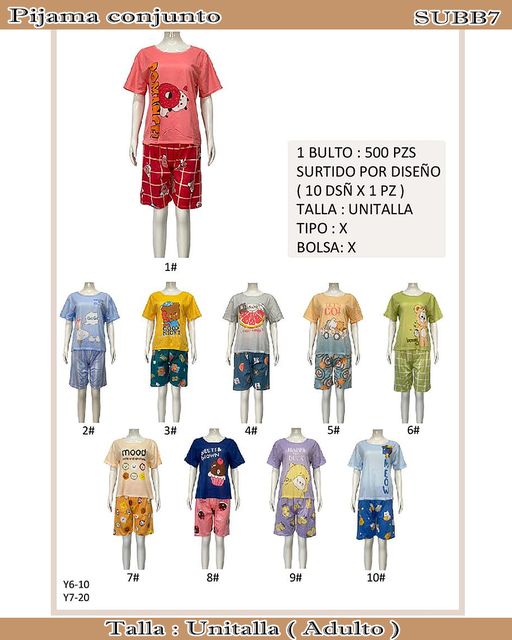 SUBB7/SUBB5 - Pijama conjunto