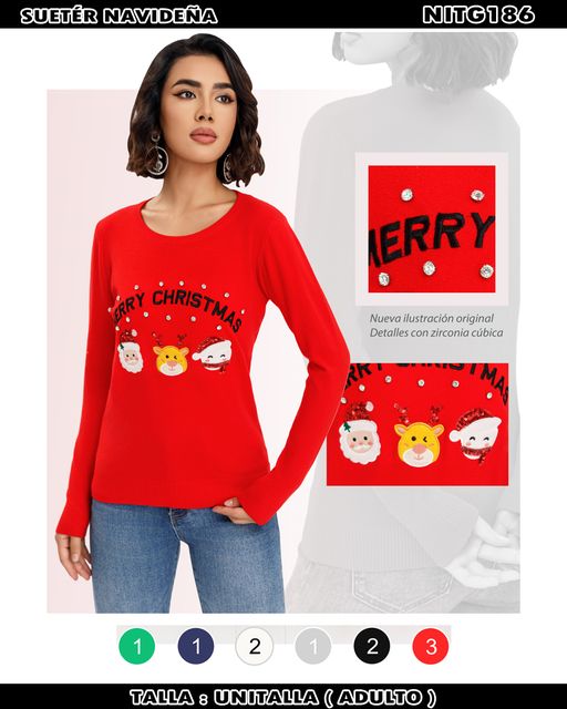 NITG186 - Sweter navideña