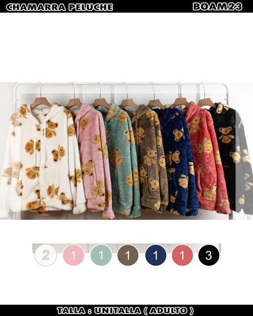BOAM23 - Chamarra peluche tipo trddy