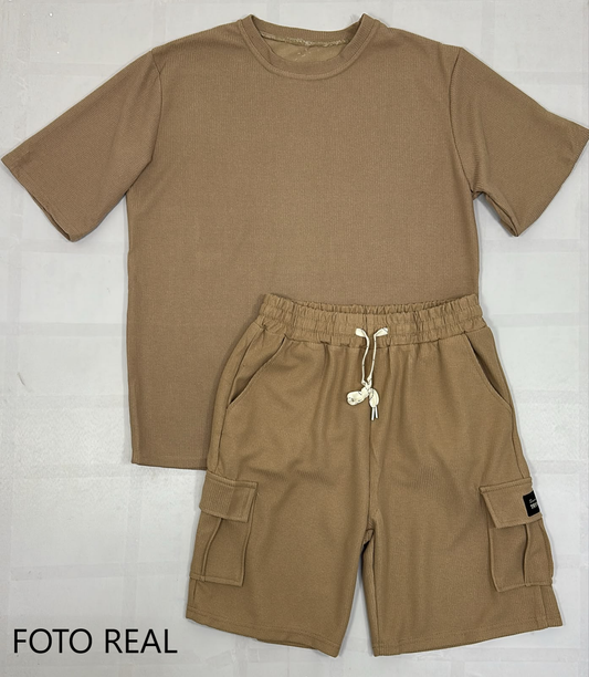 SSH004 - Conjunto con Bermuda Cargo para Caballero