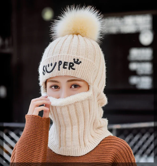 VH008 - Gorro Bufanda Integrado con Pompón