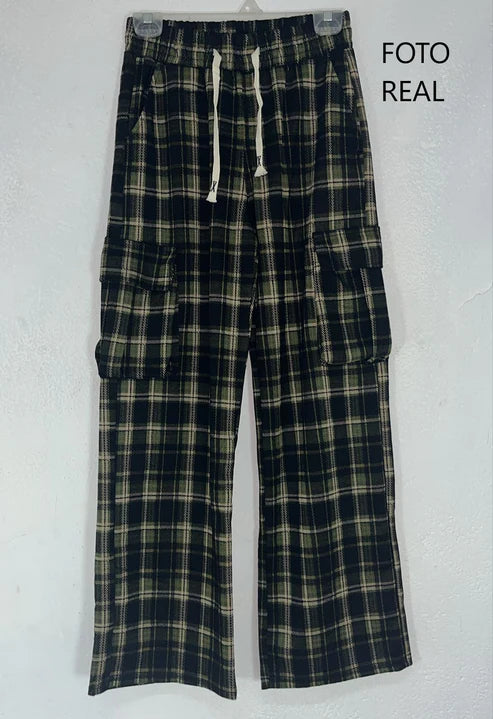 AMN24271 - Pants Cargo Cuadros