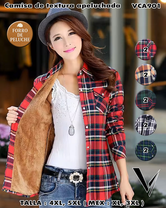 VCA901 - Camisa de textura apeluchada