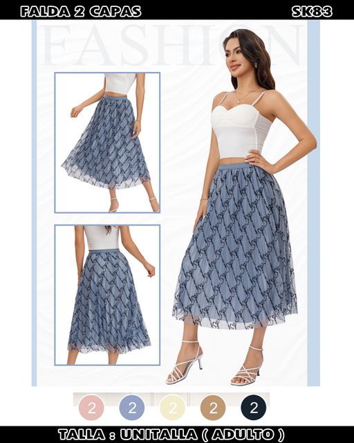 SK83 - Falda 2 capas