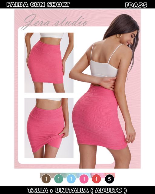 FDA55 - Falda con short