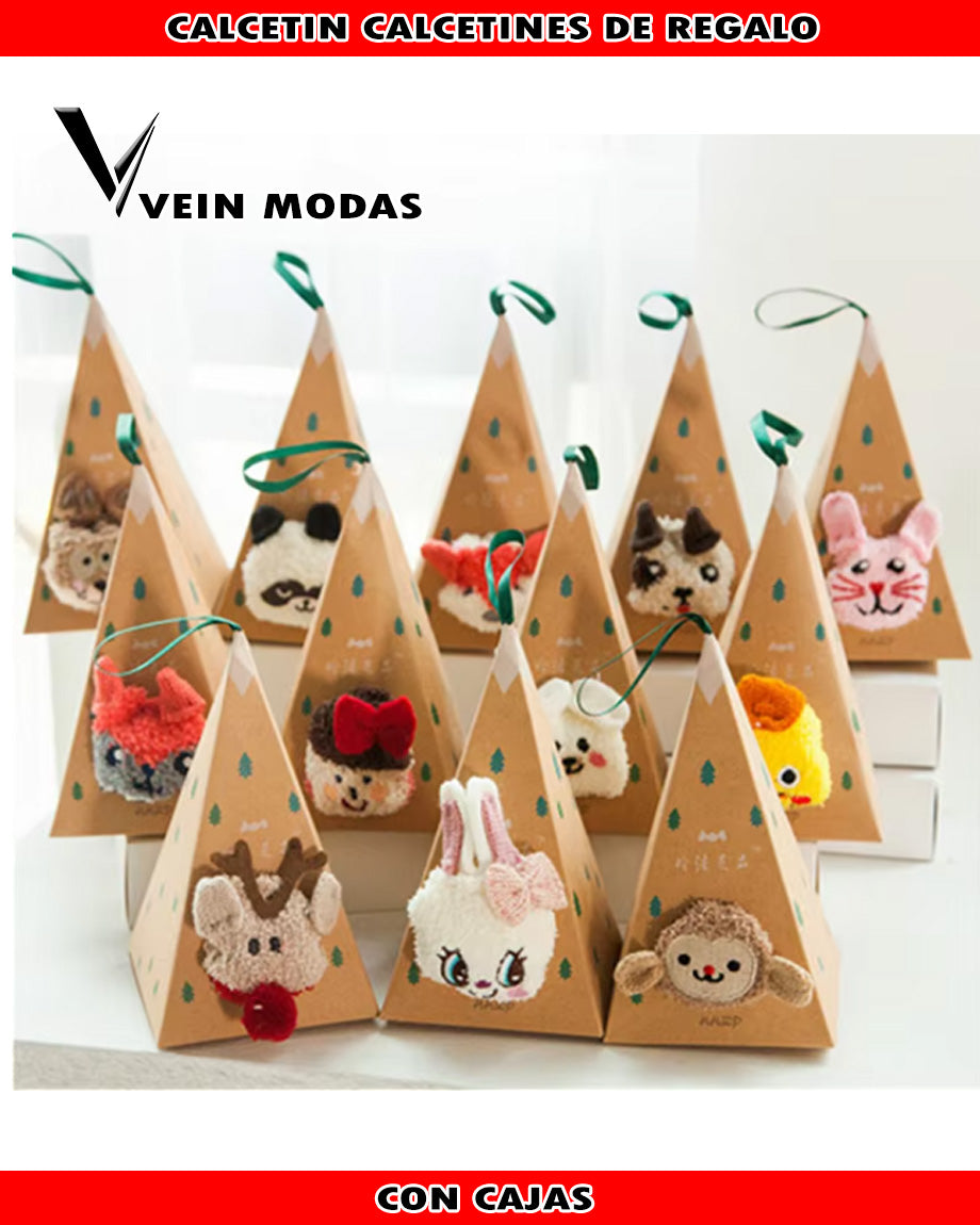 VN023-1 – Calcetines Navideños con Caja Decorativa (Adulto)