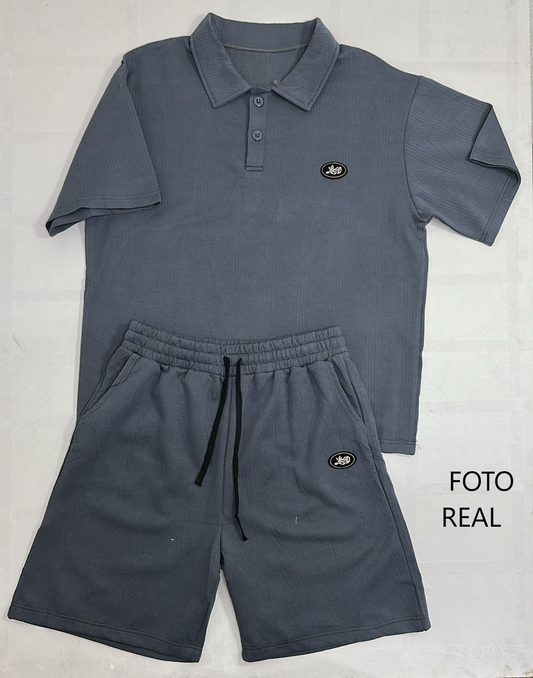 F7406 - Conjunto Polo Texturizado Caballero
