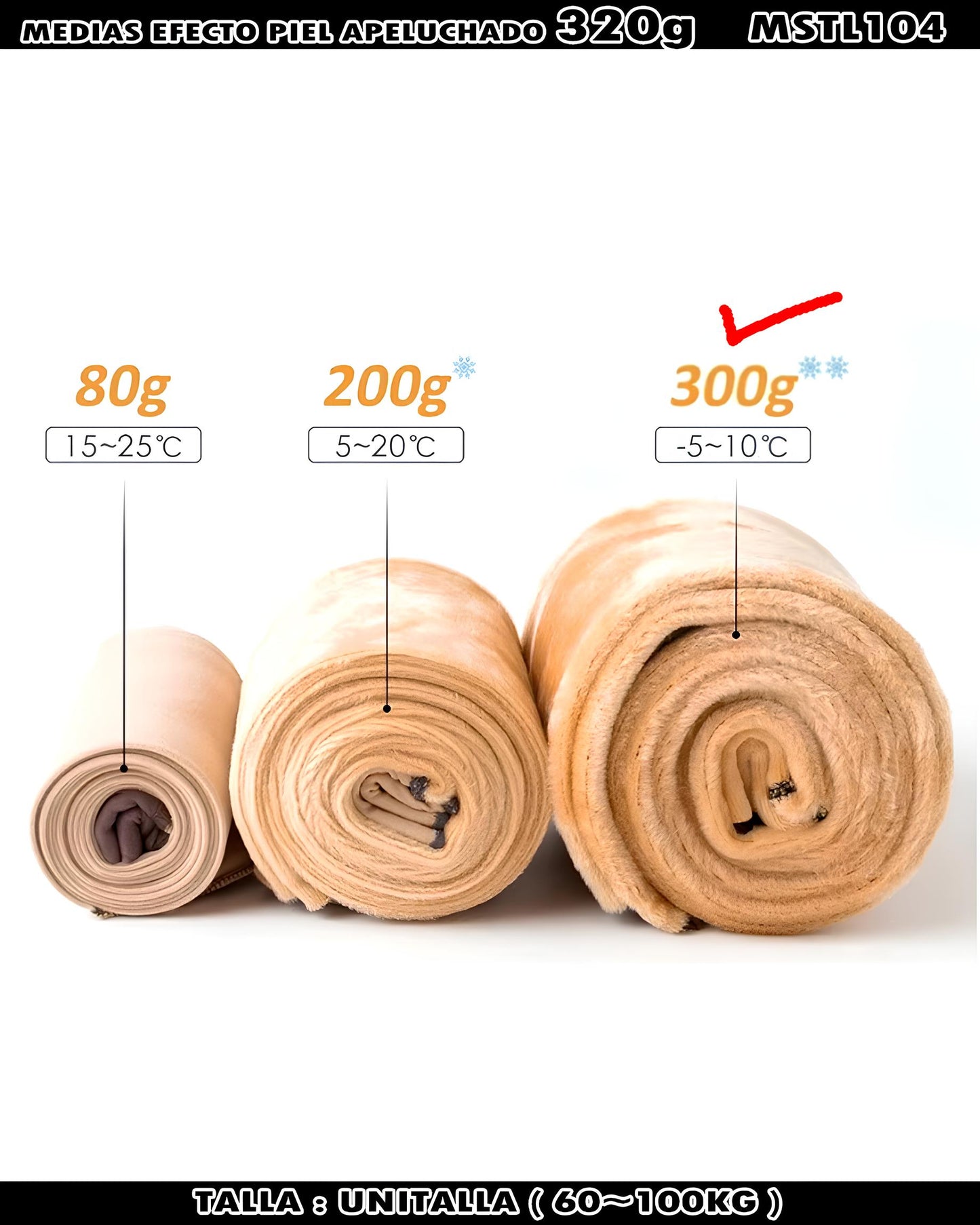 MSTL104 - Medias Térmicas Plus Size 320gr