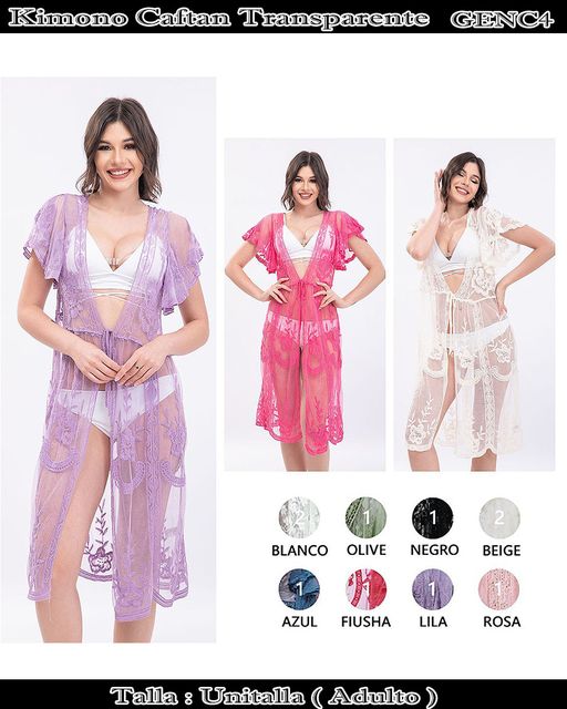 GENC4 - Kimono Caftan Transparente
