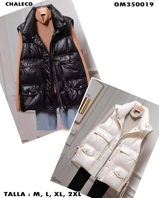 OM350019 - Chaleco acolchado con brillo