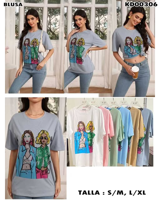 KD00306 - Blusa estampada fashion