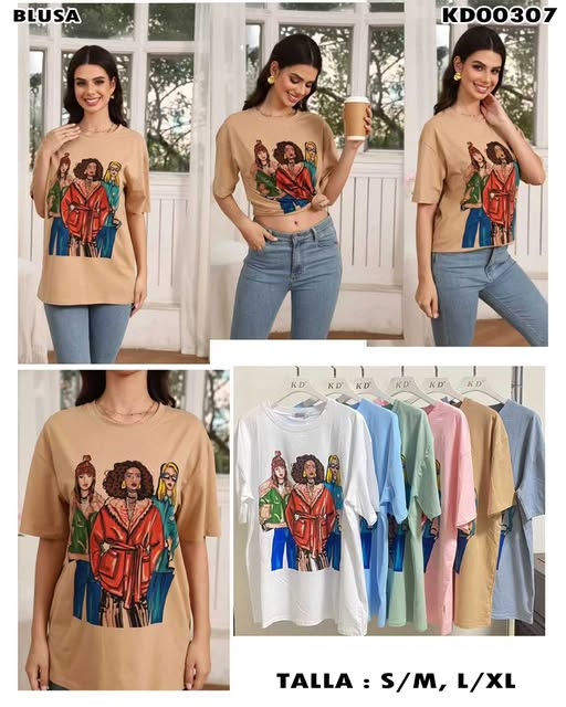 KD00307 - Blusa estampada fashion