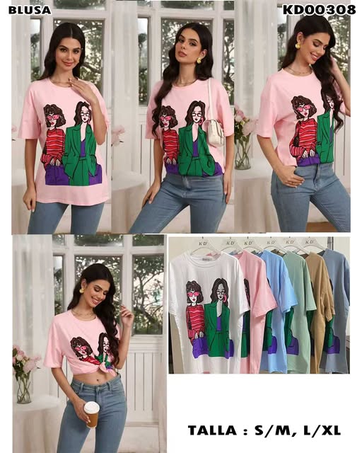 KD00308 - Blusa estampada urbana