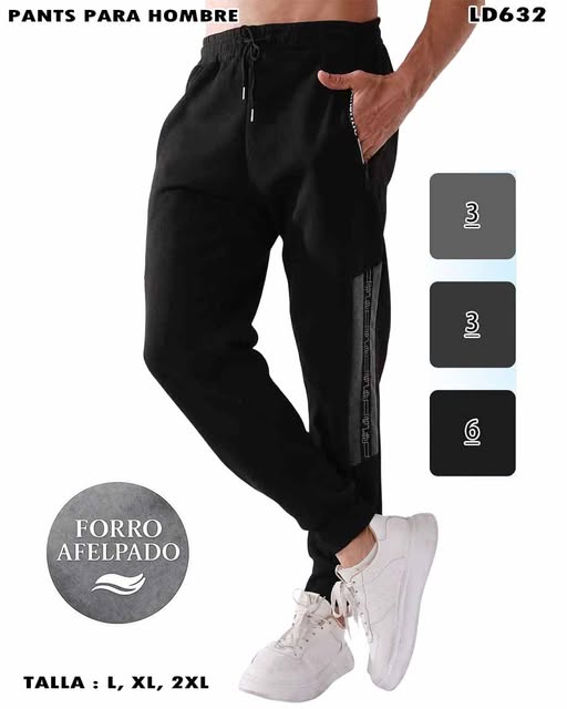 LD632 – Pants para Hombre con Forro Afelpado