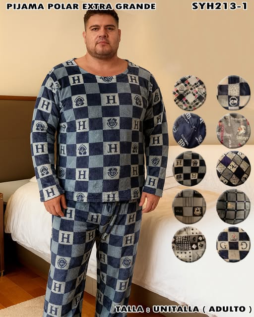 SYH213-1 – Pijama Polar Extra Grande para Caballero
