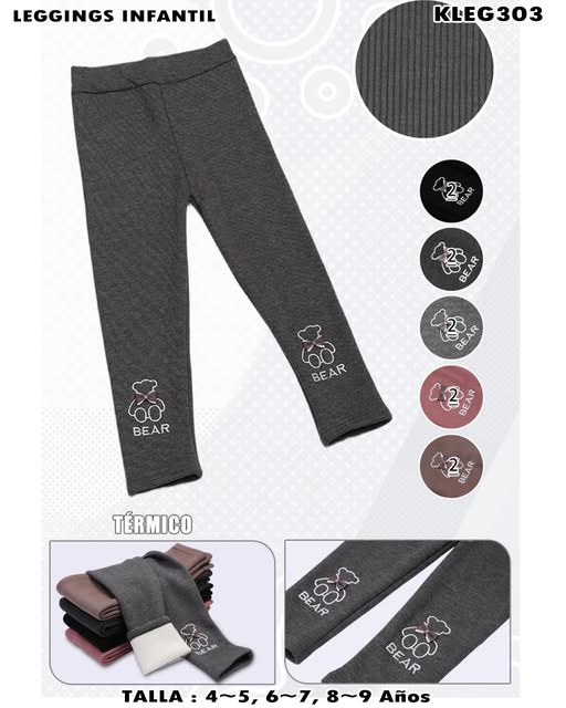 KLEG303 – Leggings Infantil Térmico “BEAR”