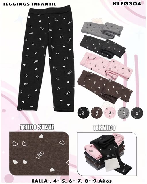 KLEG304 – Leggings Infantil Térmico “LIKE”