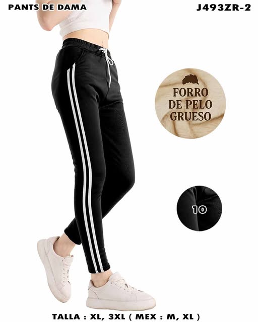 J493ZR-2 – Pants de Dama con Forro de Pelo Grueso