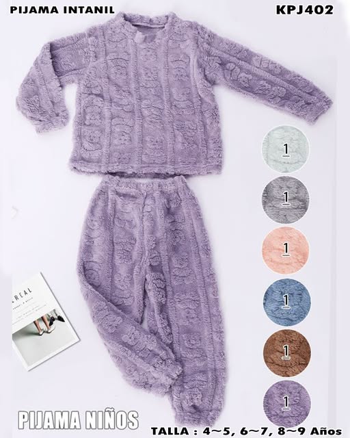 KPJ402 – Pijama Infantil Peluche Suave