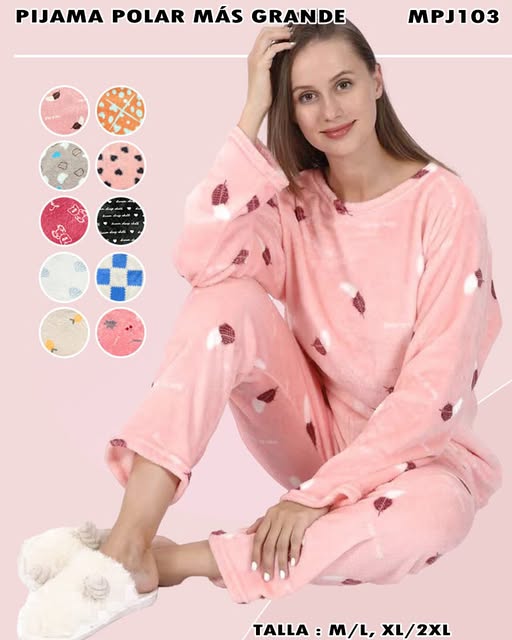 MPJ103 – Pijama Polar Más Grande para Dama