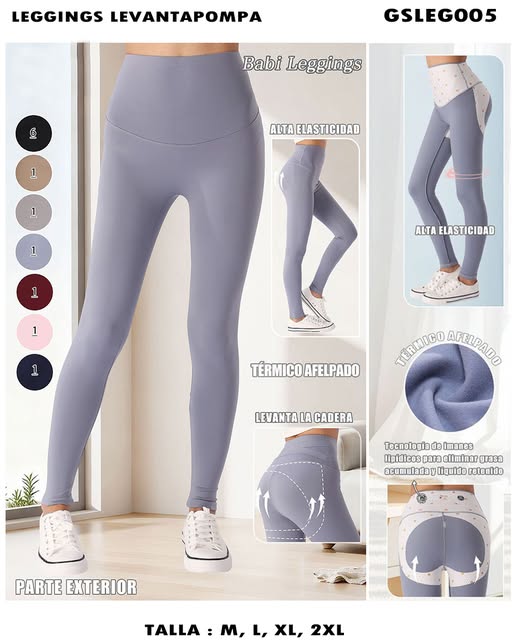 GSLEG005 – Leggings Levantapompa Térmico Afelpado