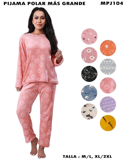MPJ104 – Pijama Polar Más Grande para Dama