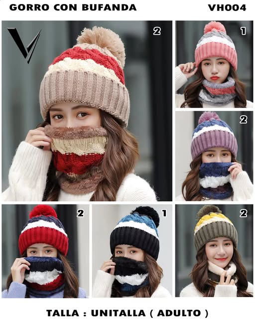 VH004 - Gorro con Bufanda