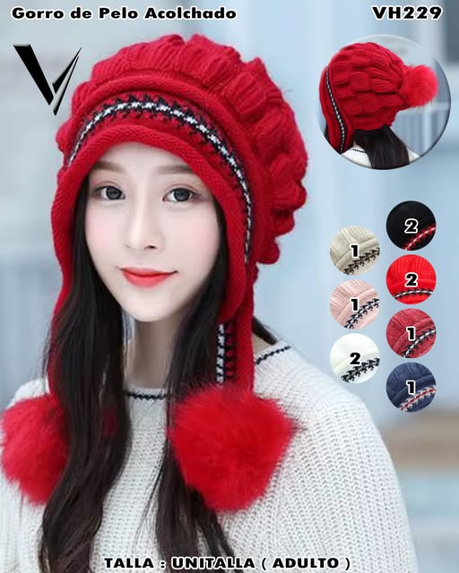VH229 - Gorro de Pelo Acolchado