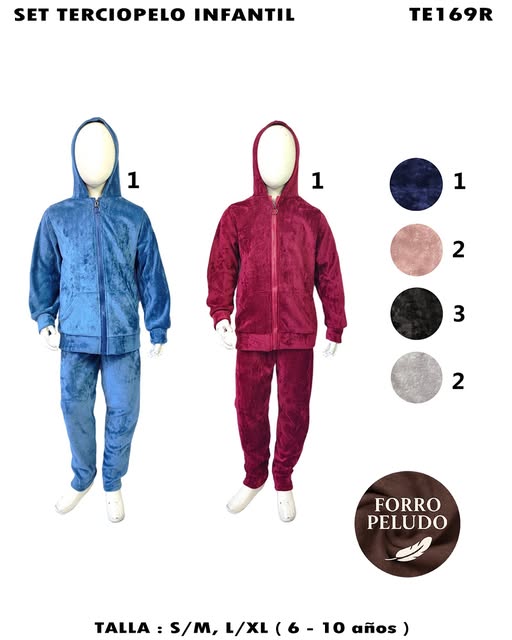 TE169R – Set Terciopelo Infantil