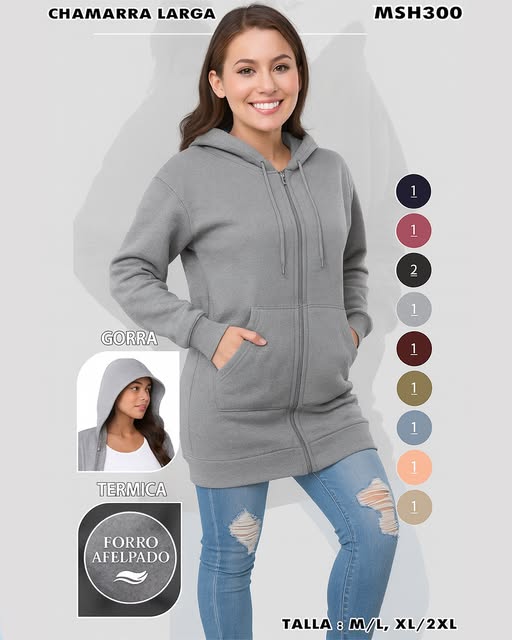 MSH300 – Chamarra Larga Térmica con Gorra