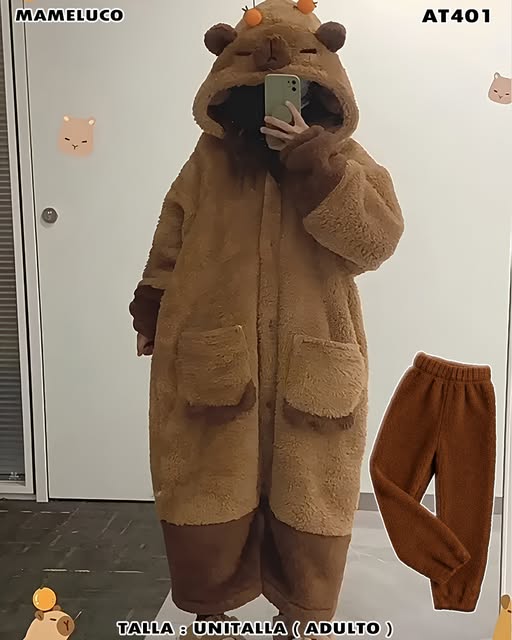 AT401 – Mameluco Térmico de Peluche (CAPA + PANTALÓN)