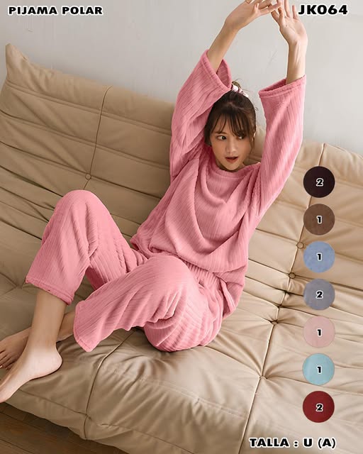 JK064 – PIJAMA POLAR ACANALADO
