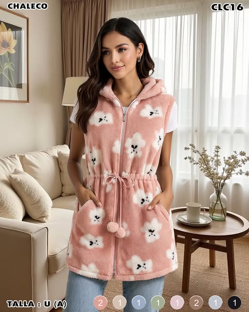 CLC16 – CHALECO AFELPADO ESTAMPADO