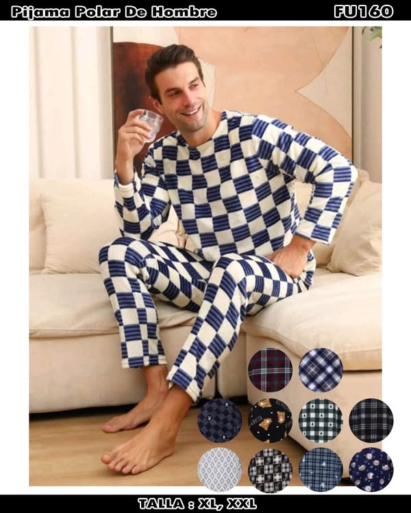 FU160 - Pijama polar de hombre