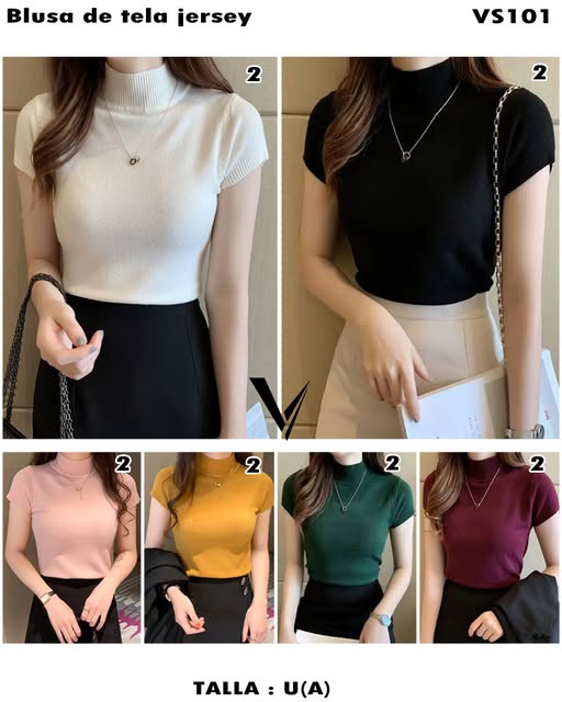 VS101 – Blusa de tela jersey