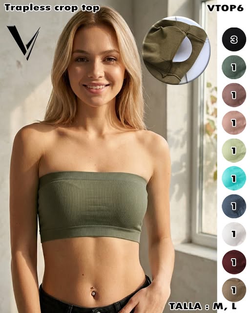 VTOP6 - Top strapless canalé