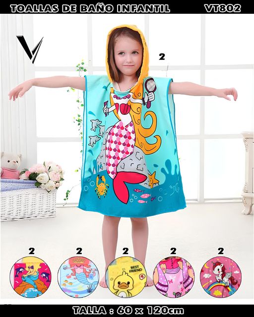 VT802 - Toalla de baño infantil