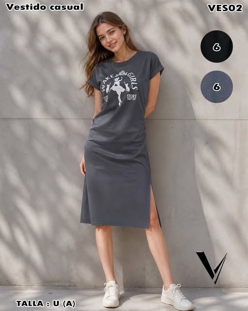 VES02 - Vestido Casual Print