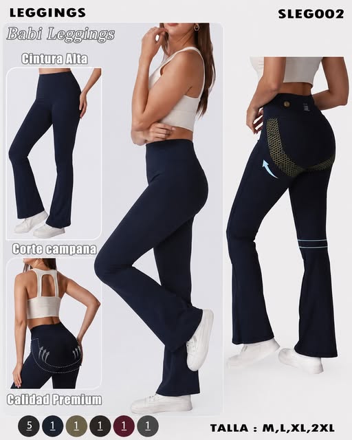SLEG002 - Leggings Campana Cintura Alta