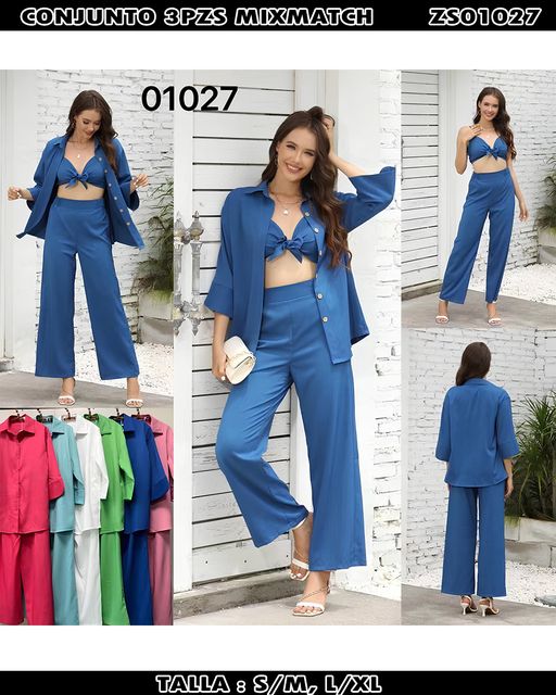 ZS01027- CONJUNTO 3PZS MIXMATCH