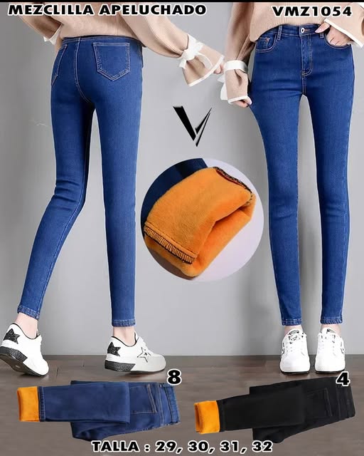 VMZ1054 - Mezclilla Apeluchado para dama