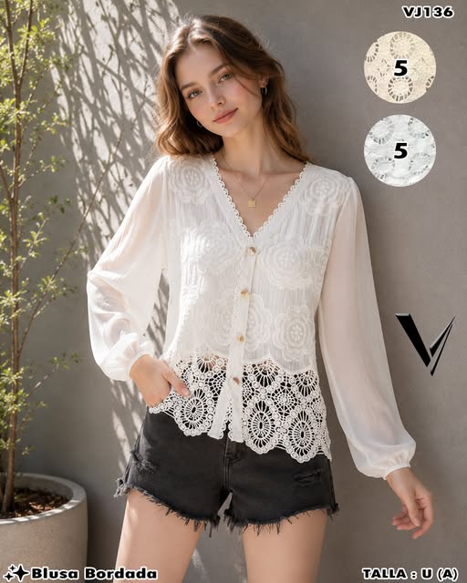 VJ136 - Blusa Bordada