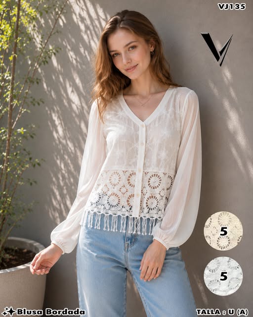 VJ135 - Blusa Bordada