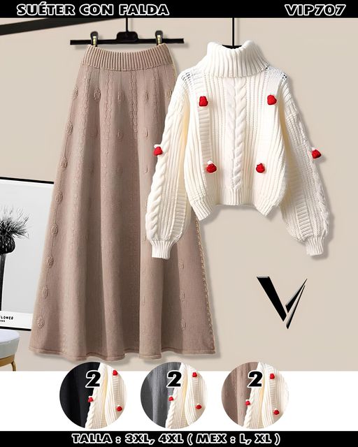 VIP707 - Suéter con Falda