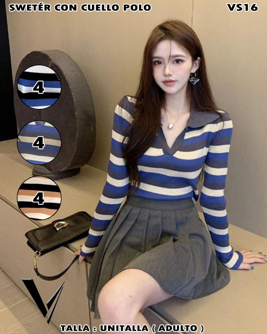 VS16 - Swetér con Cuello Polo