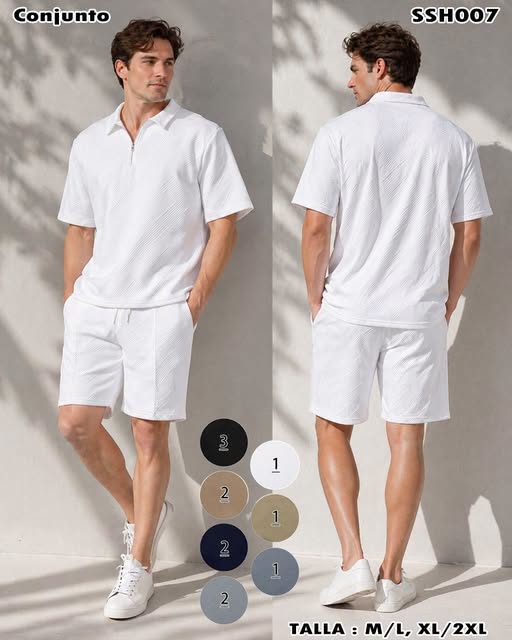 SSH007 - Conjunto con Playera de Cierre para Caballero