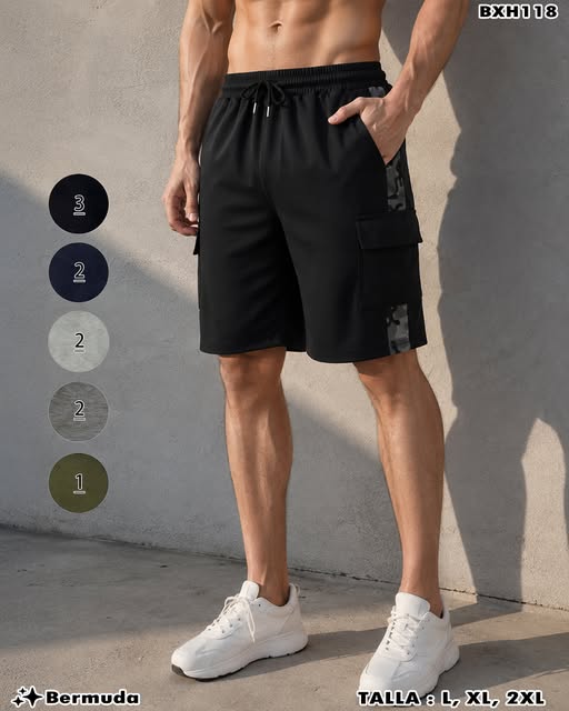 BXH118 - Bermuda Cargo Deportiva para Caballero