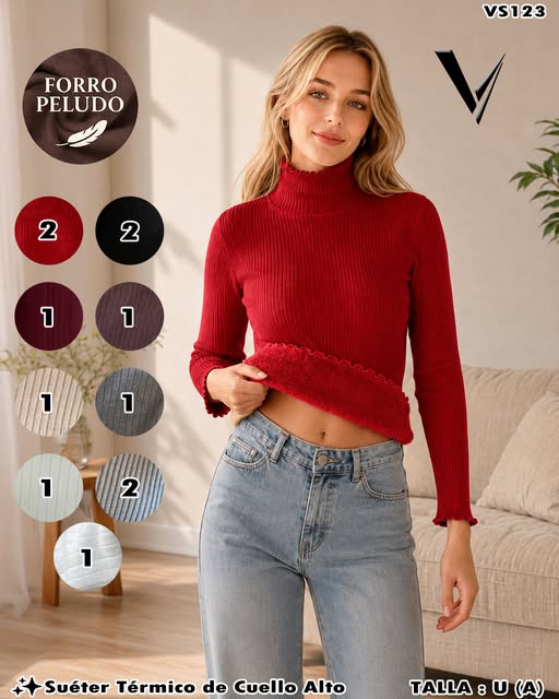VS123 - Suéter Térmico de Cuello Alto